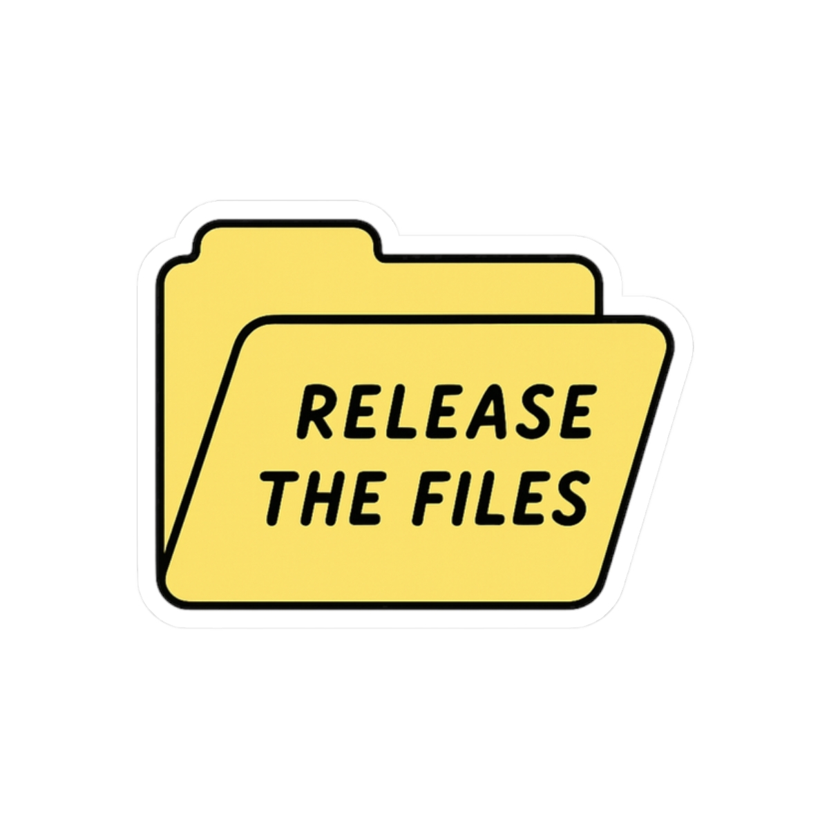 Release the Files UFO Sticker | Bold Vinyl Decal - alternate angle 3, merchandise